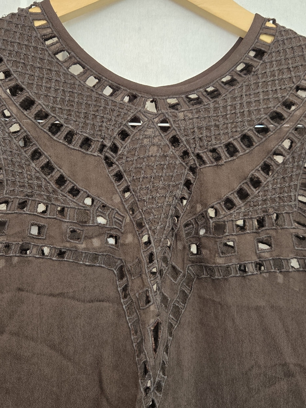 Isabel Marant Brown Viscose Dress With Fringe - Picture 6 of 12